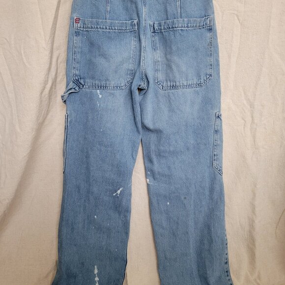 BDG Urban Outfitters Wide-Leg Carpenter Jeans – Size 25 – Light Wash Workwear De - Picture 3 of 6